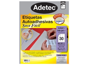 ETIQUETA INKJET/LASER SACA FACIL 66X25MM 1500 U AD