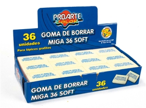 GOMA BORRAR PROARTE MIGA 36R CAJA X 36 UNI.
