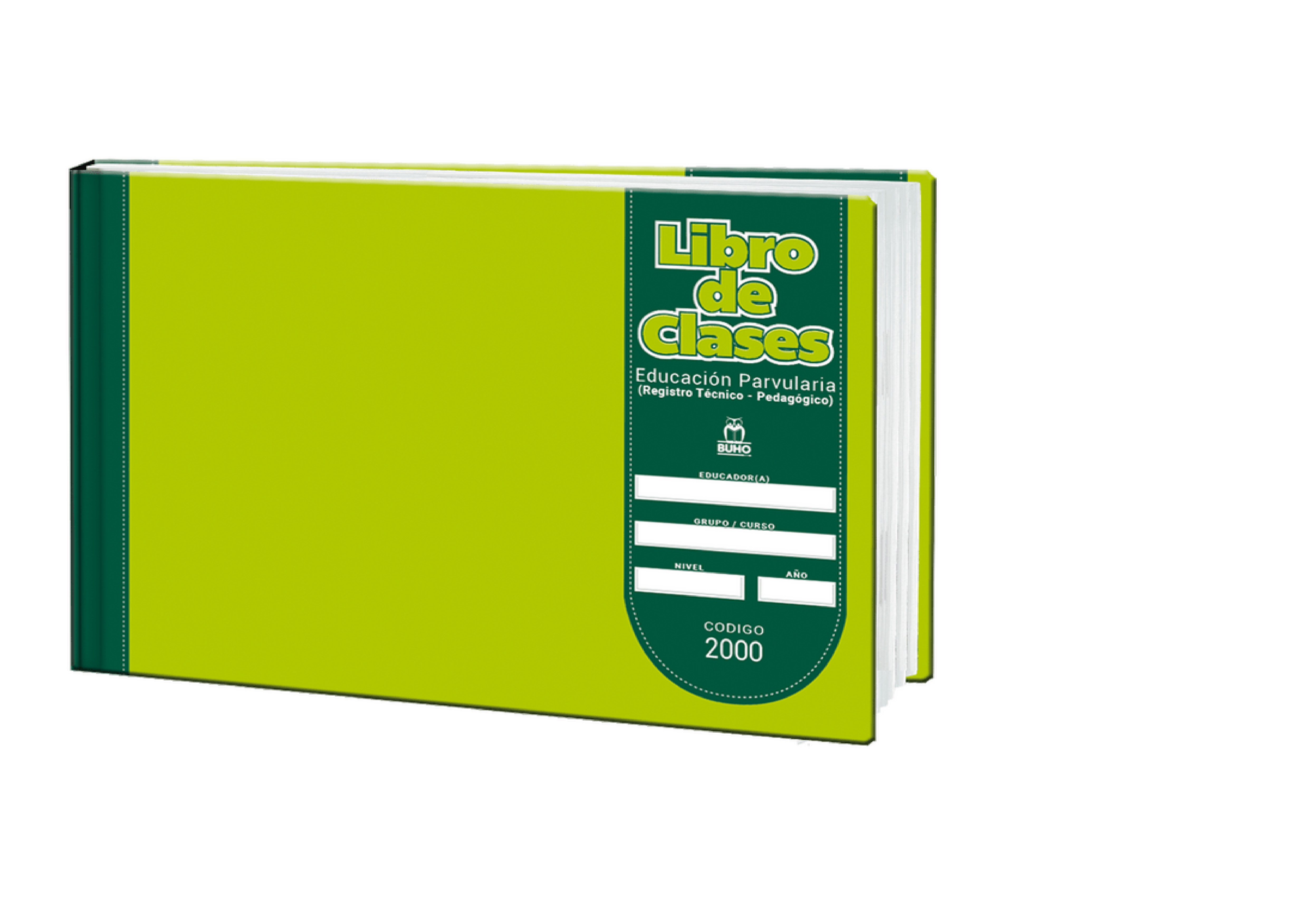 Libro de Registro Clases Buho Educación Parvularia N°2000