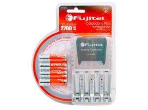 CARGADOR RAPIDO CON 4 PILAS AA (CARGA AA Y AAA)FUJ