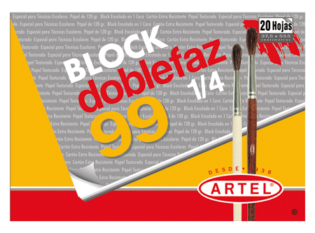 BLOCK DIBUJO 99 1/4 DO/FAZ 37.5X53 CMS.20 H ARTEL