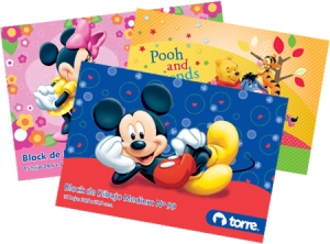 BLOCK DIBUJO 99 1/8 TORRE MEDIUM DISNEY 15 HJ.