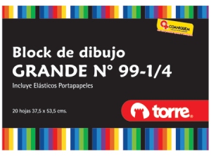 BLOCK DIBUJO 99 1/4 GRANDE TORRE IMAGIA 20 HJ.