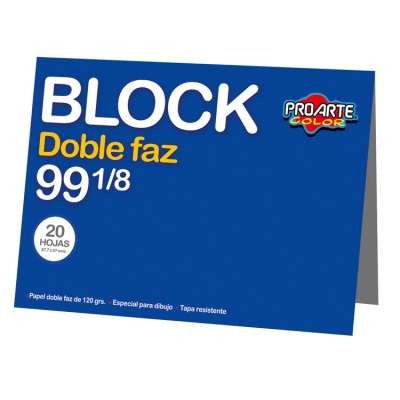 Block de Dibujo Proarte 99 1/8 Doble Faz 20 Hojas