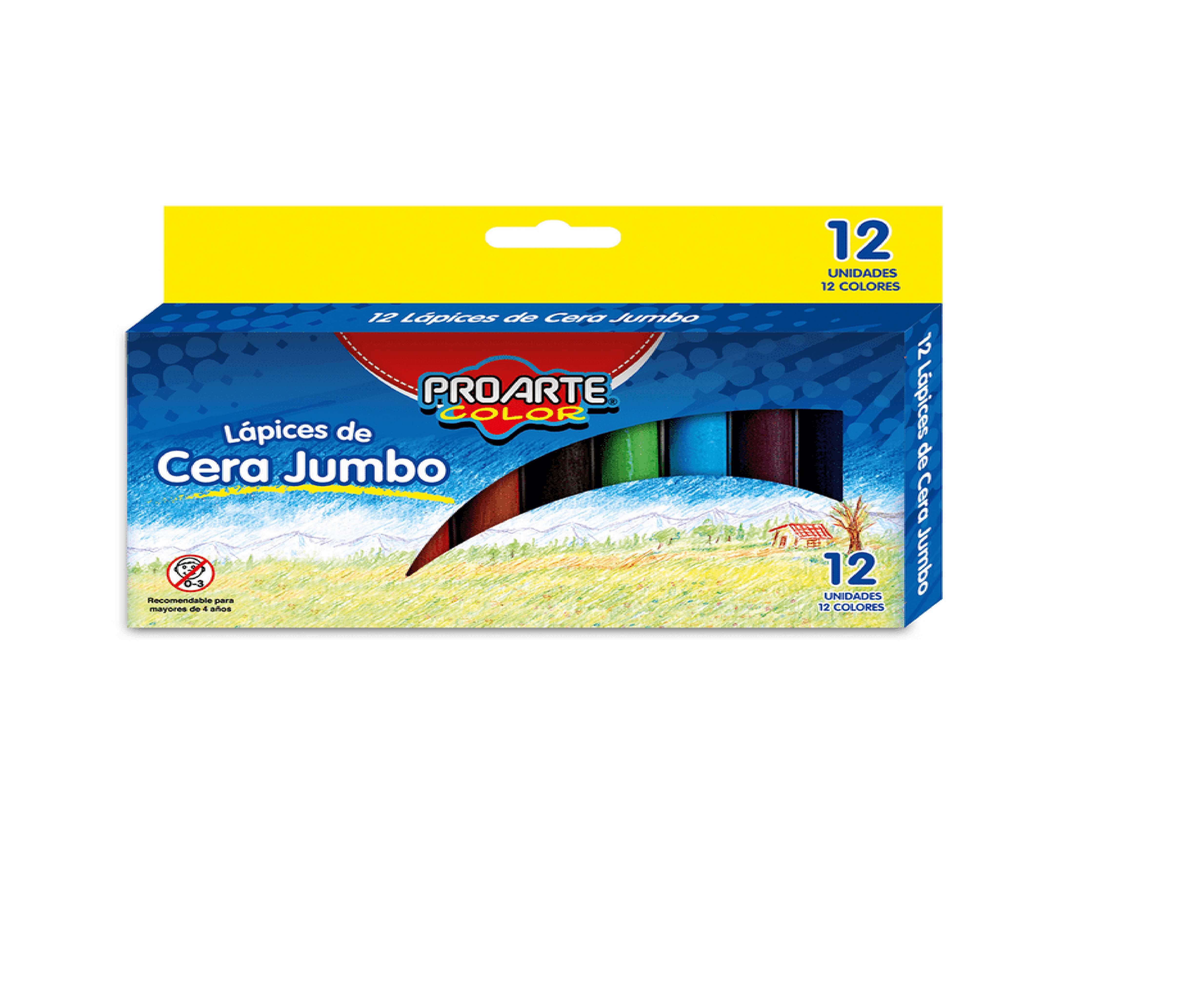 Lápiz Cera Proarte Gruesos 12 Colores