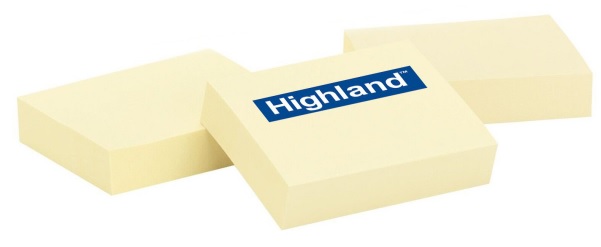 Nota Adhesiva 3M Highland 653-9 Chico Amarillo 100 Hojas
