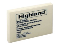 Nota Adhesiva 3M Highland 654-9 Mediano Amarillo 100 Hojas