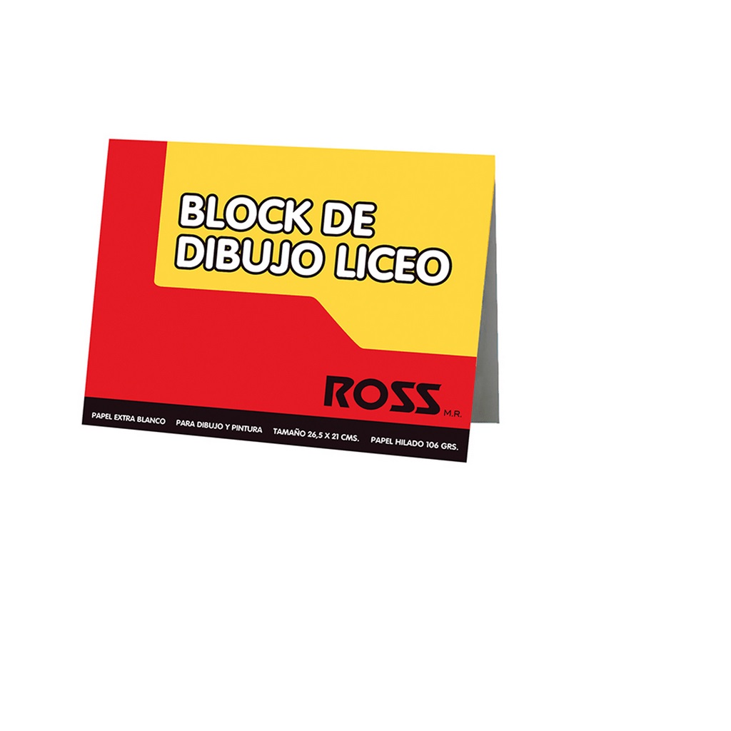 BLOCK DE DIBUJO ROSS LICEO 10 HOJAS