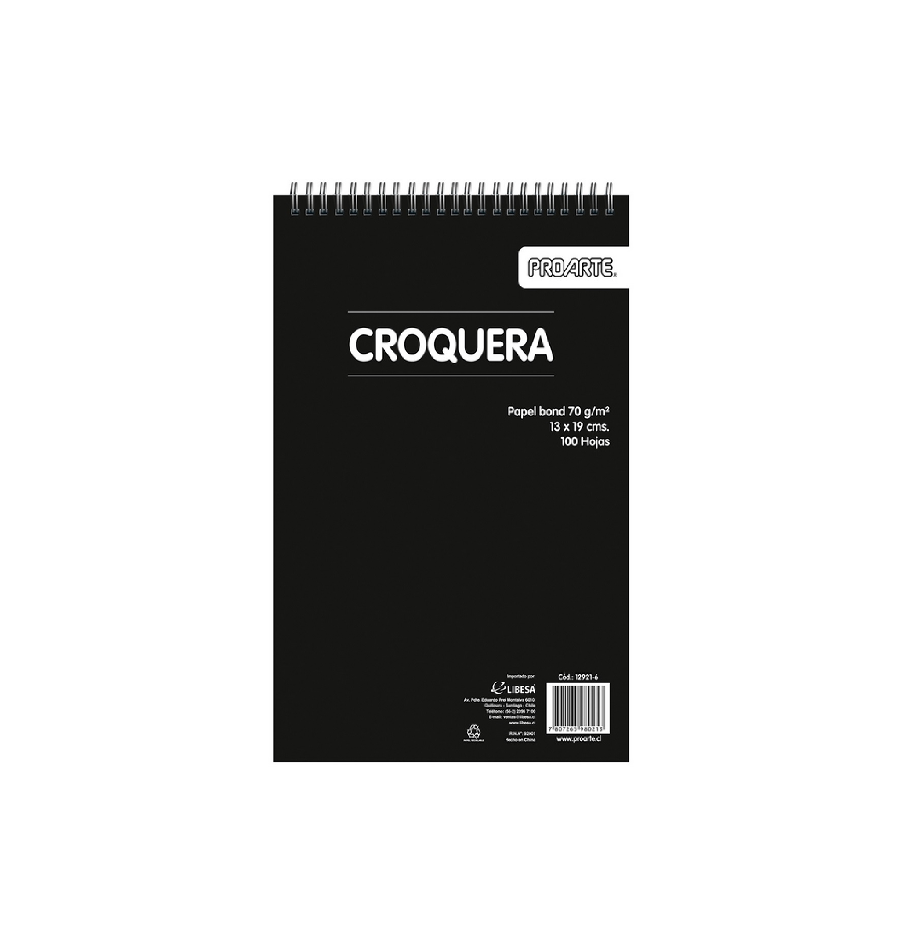 Croquera Proarte 13X19 cm 100