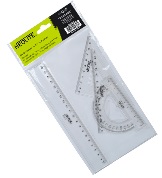 Set Geometría Neolite 4 Piezas Transparentes 20 cm