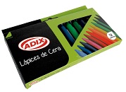LAPIZ CERA ADIX JUMBO 12 COLORES