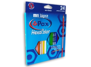 LAPIZ COLOR 24UN. LARGO PAX HEXACOLOR