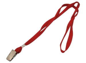 CORDON PORTACREDENCIAL C/APRETADOR ROJO HAND