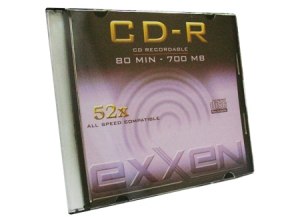 CD GRABABLE 1 UN. 700 MB 52X EXXEN SLIM