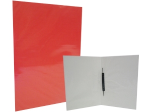 ARCHIVADOR RAPIDO PLASTIF. ROJO  REVER.BLANC