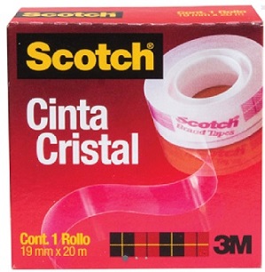 Cinta Adhesiva 3M Scotch 600 Cristal 19 mm x 20 M