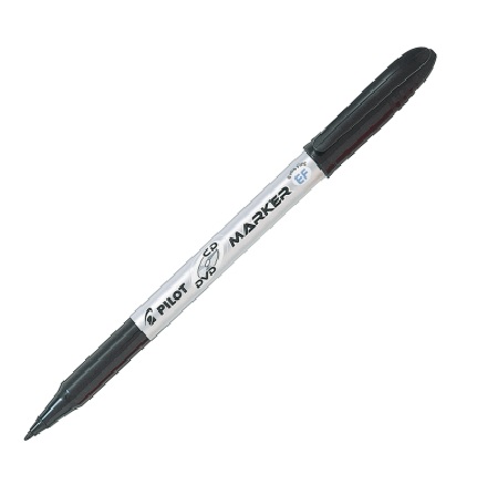 Marcador Pilot de CD Punta Redonda Negro