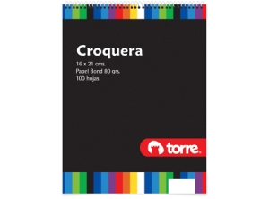 CROQUERA ESPIRAL 1/2 OFI.IMAGIA 100 HJ.16X21 TORRE