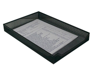 BANDEJA ESCRITORIO SIMPLE (MALLA) 35L 24A 10A NEG