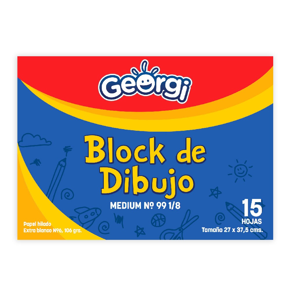 BLOCK DE DIBUJO GEORGI 99 1/8 15 HOJAS
