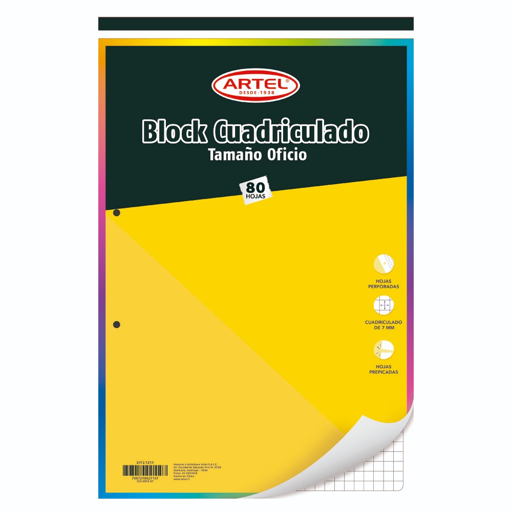 BLOCK NOTA OFICIO PREPICADO 80 HOJAS ARTEL