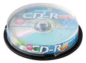CD GRABABLE 10 UN. 700 MB 52X MASTER-G DISEÑO.