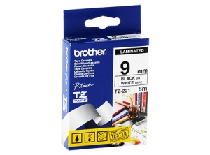 CINTA ROTULADORA BROTHER TZ-221 X1 9X8 NG/BL