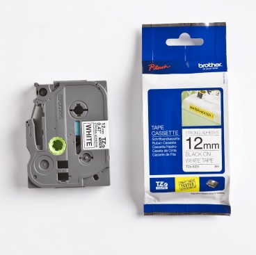 Cinta Rotuladora Brother Tze-S231 X 1 Ng/Blco 12Mm