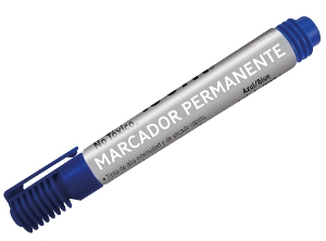 MARCADOR PERMAN.ISOFIT PTA REDONDA AZUL