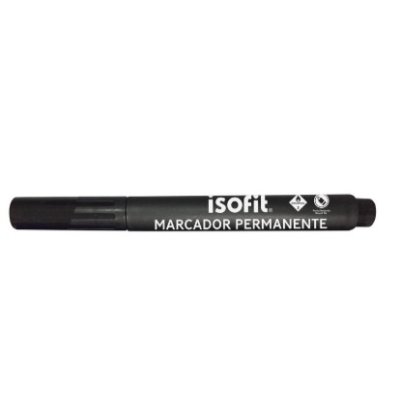 Marcador Permanente Isofit Punta Redonda Negro