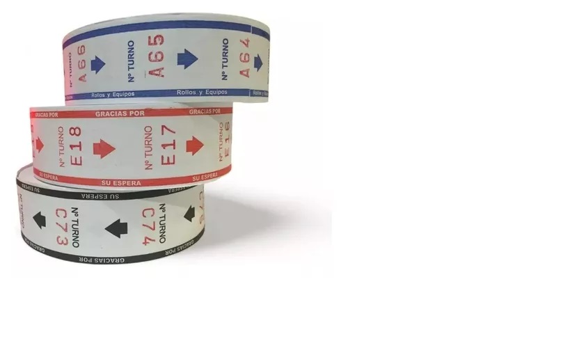 ROLLO TICKET TURNOMATIC CON 2000 NUMEROS COLORES SURTIDOS