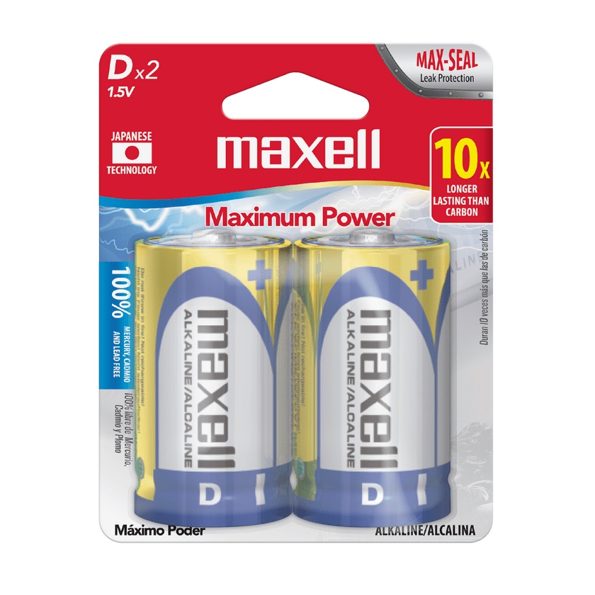PILA ALCALINA MAXELL D PRECIO X UND
