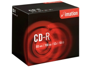 CD GRABABLE 10 UN. 700 MB 80MIN 52X SLIM IMATION