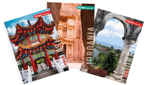 Cuaderno Universitario Torre Oficio Triple Paisaje Espiral Doble M7 150 Hojas
