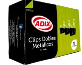 Doble Clip Adix 51 mm Caja de 12 Unidades