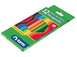 LAPIZ COLOR 12UN. LARGO HEXAGONAL TORRE IMAGIA
