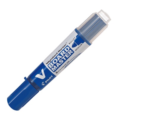 Plumón Pizarra Pilot Vboard Recargable Cartucho Azul