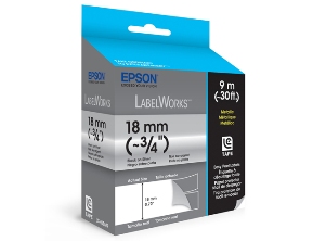 CINTA ROTULADORA EPSON LW400 NG/PLATEADO 18MM*9M