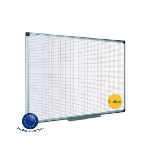 Pizarra Bisilque Cuadriculada Melamina Blanca 150x120 cm