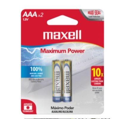 Pila Alcalina Maxell AAA Blíster de 2 Unidades