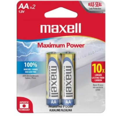 Pila Alcalina Maxell AA Blíster de 2 Unidades