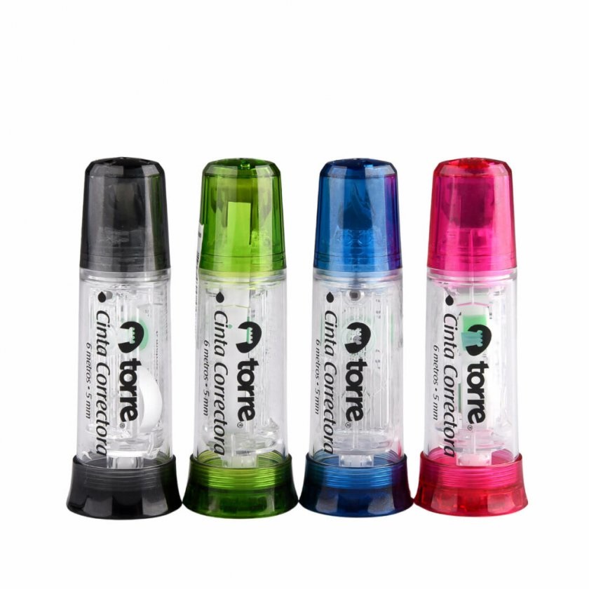 CORRECTOR EN CINTA TORRE 5 MM X 6 M COLORES SURTIDOS