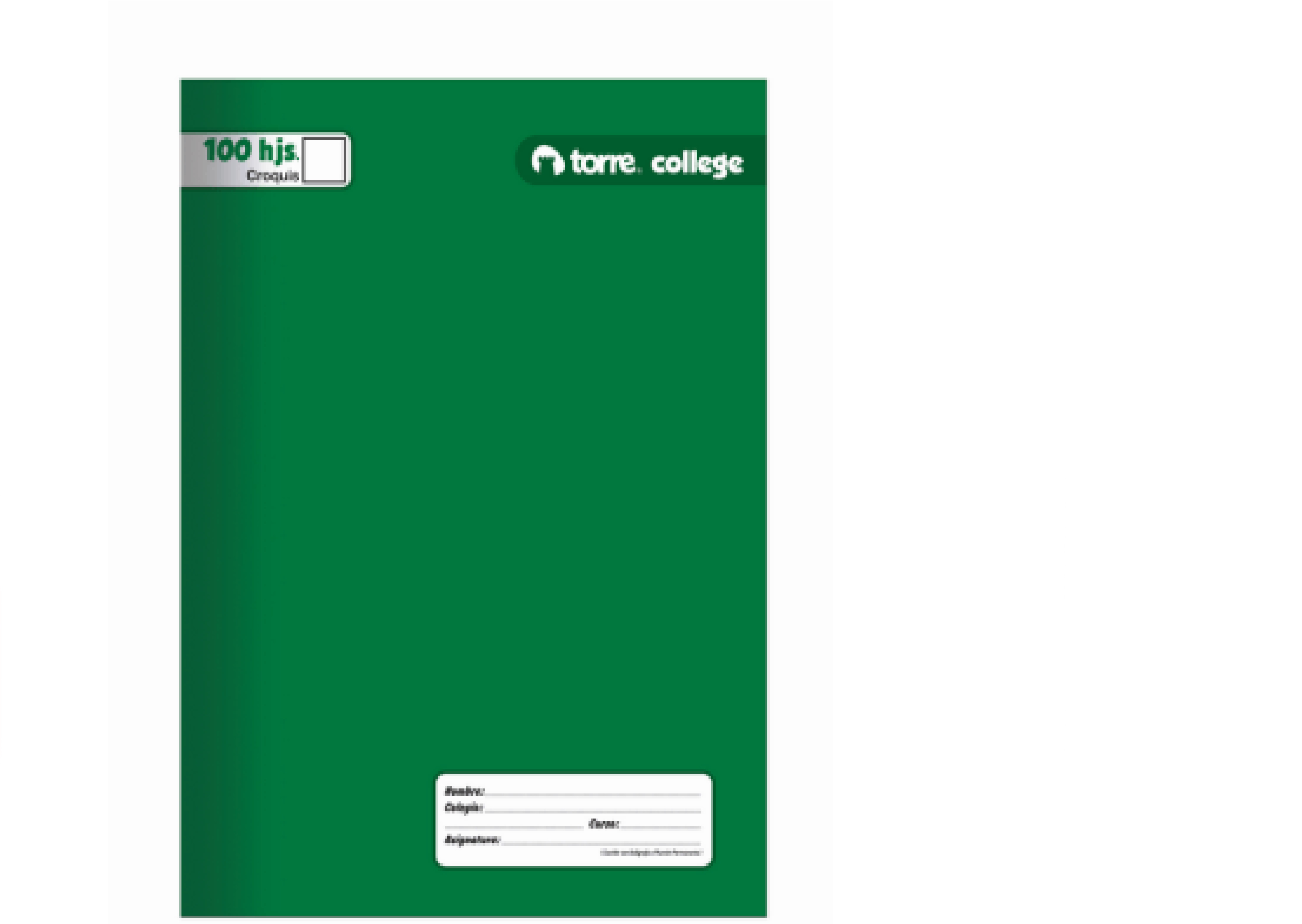 Cuaderno College Torre Liso M5 100 Hojas