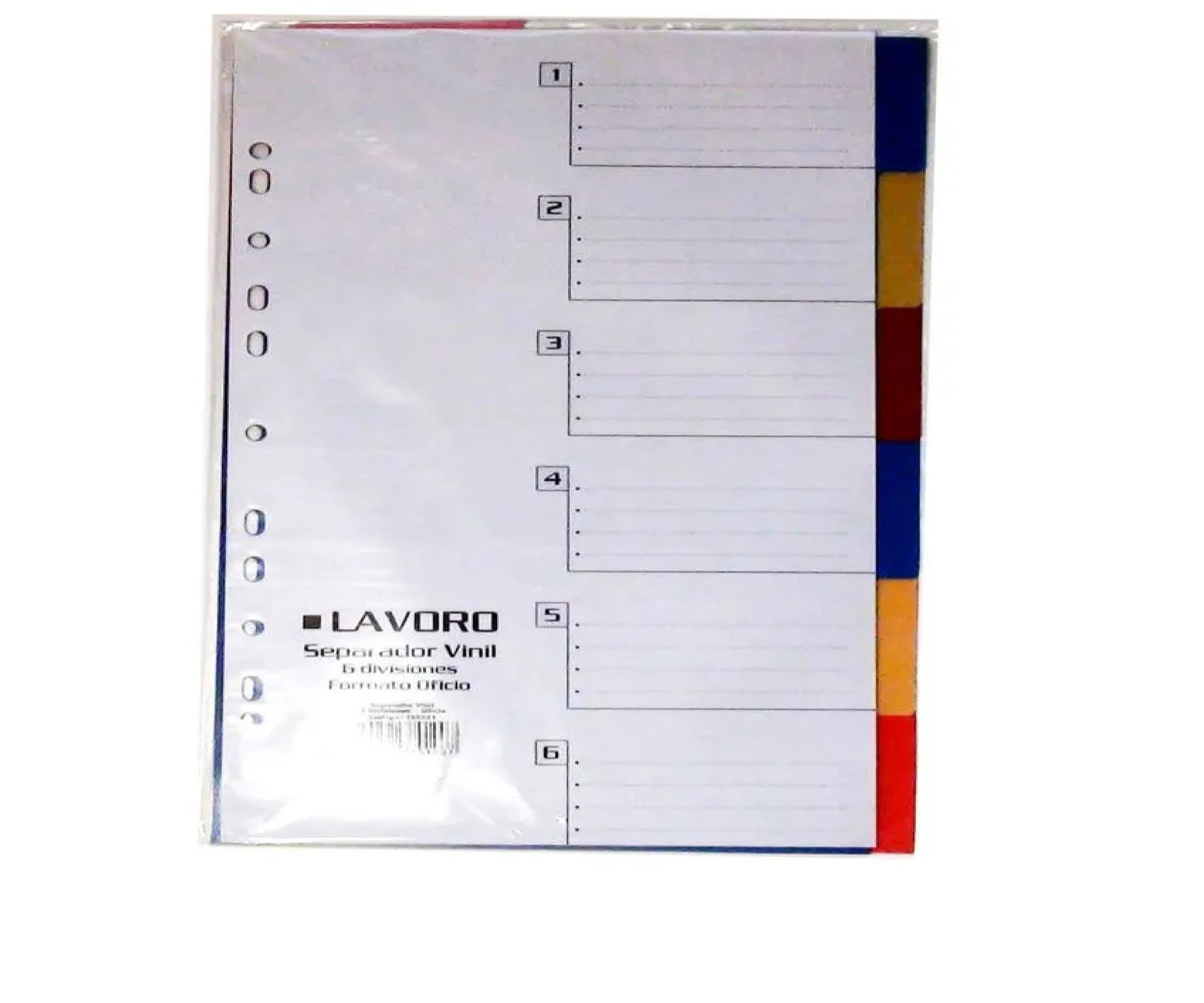 SEPARADOR OFICIO VINIL LAVORO 6 POSICIONES