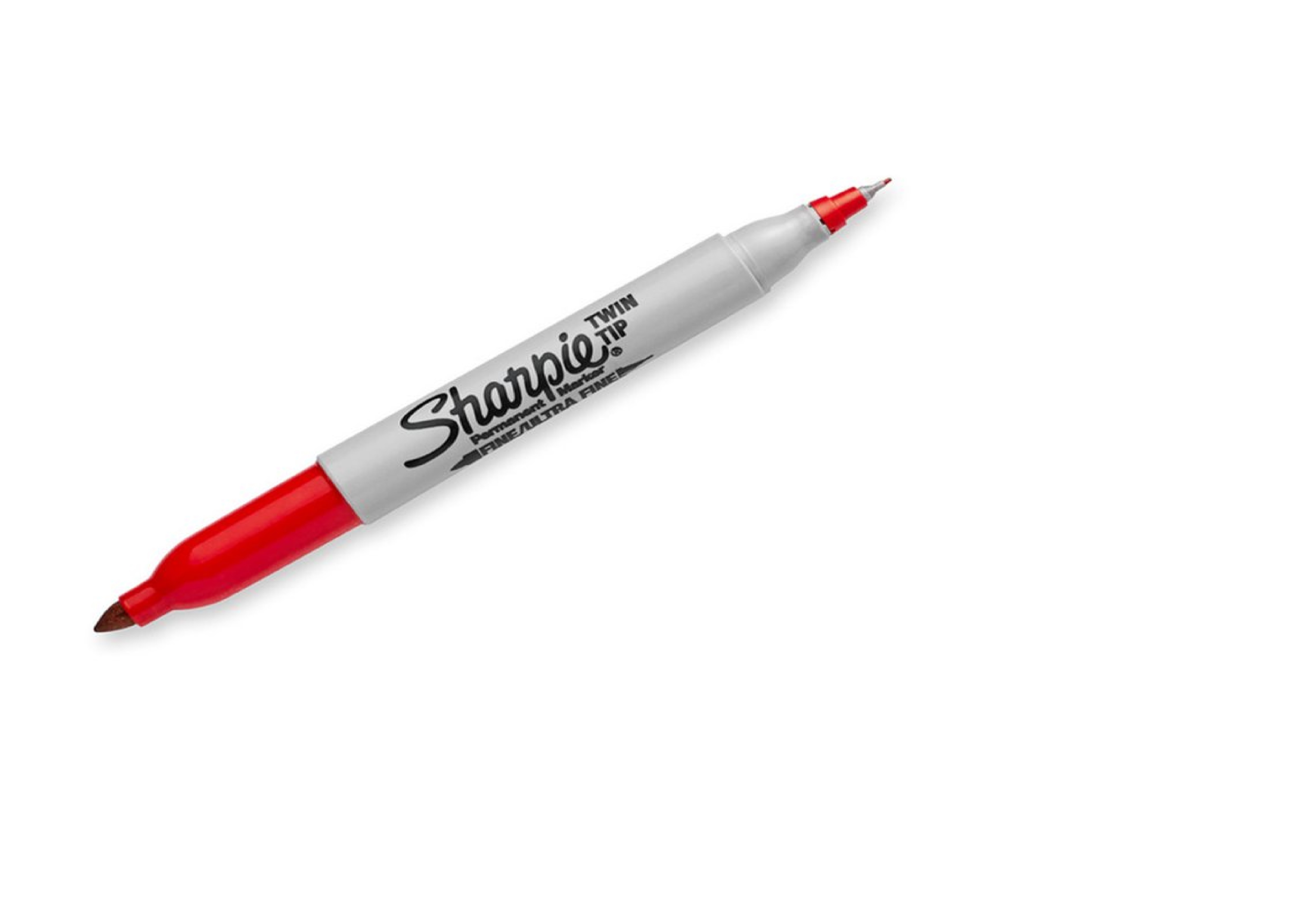 Marcador Permanente Sharpie Multiuso Doble Punta Fina y Ultra Fina Rojo