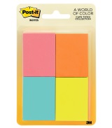 Nota Adhesiva 3M Post-It 653-4AF Neón 38x50 mm 200 Hojas