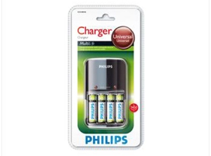 CARGADOR DE PILA AA.AAA + 4 PILAS AA PHILIPS 2450M