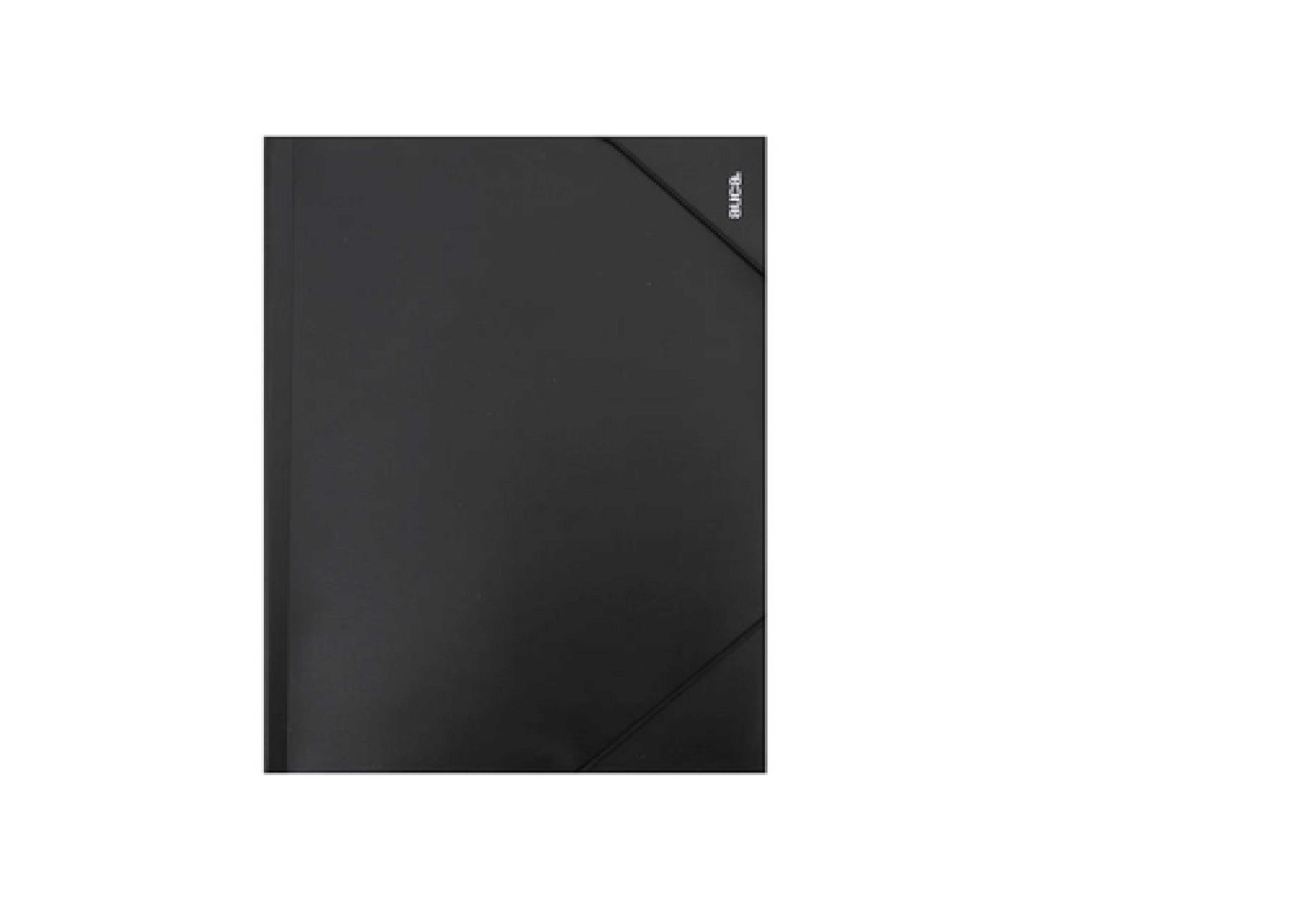 Carpeta Cartera Oficio Auca con Elástico Vinil Negra
