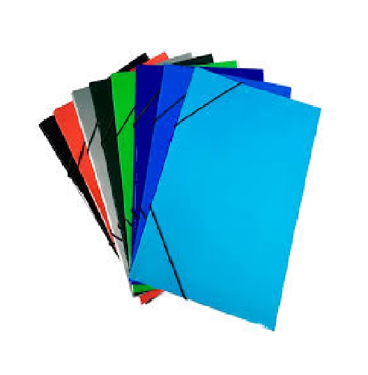 Carpeta Cartera Oficio Auca con Elástico Vinil Rojo
