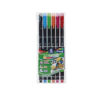 Lapiz Fibra Torre 0.4 mm Estuche de 6 Colores